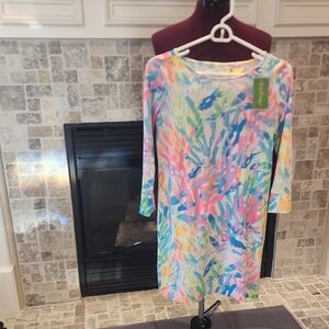 Lilly Pulitzer Pink and Blue Resort Sheath Dress